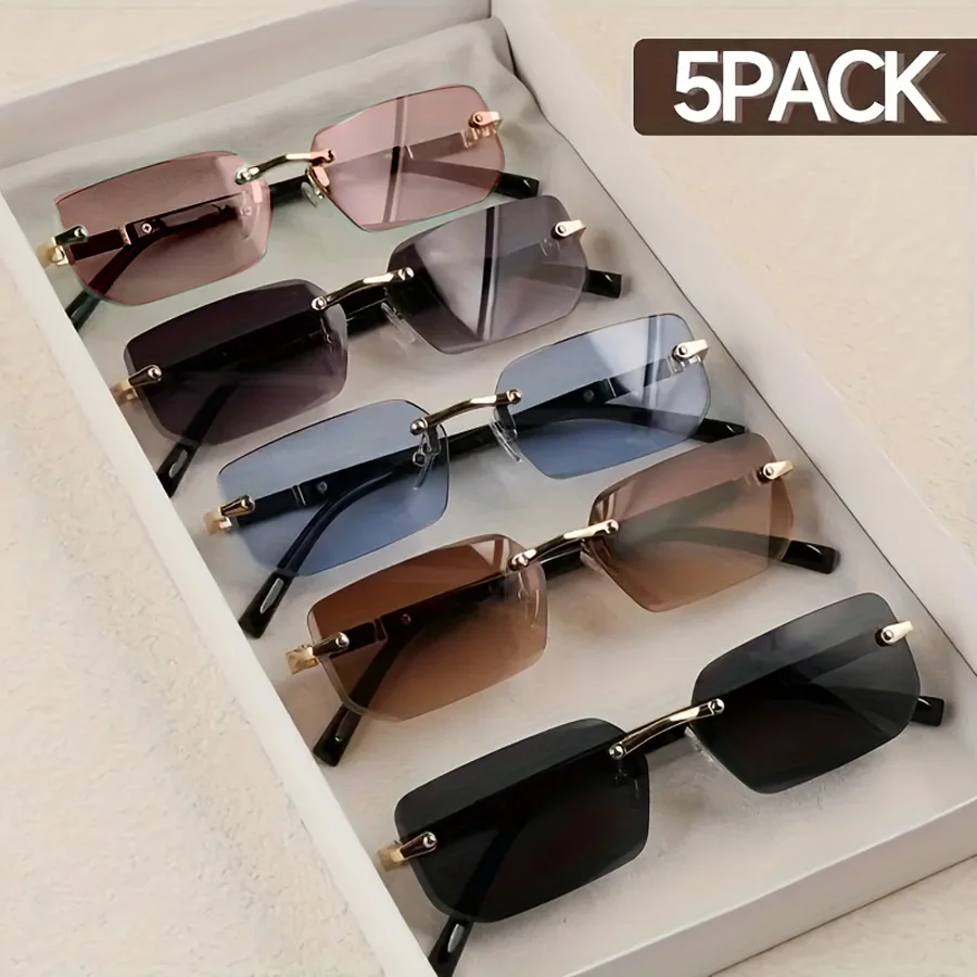 Rimless Fashion Sunglasses Set — product information 2