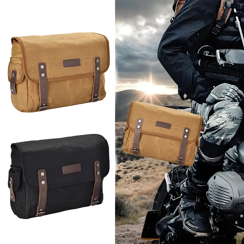 

Motorcycle side bag canvas bag Saddle Bags Motorcycles Cycling Side Pouch Waterproof Lightweight Side Bag Bicycle Luggage Bags