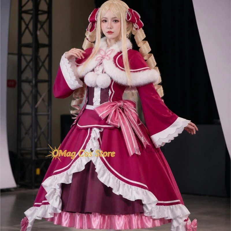 Lolita-Kleid Cosplay-Kostüm Beatrice Re Zero Komplettes Outfit für Frauen Halloween-Party Bühnenauftritt Rollenspiel-Anzug