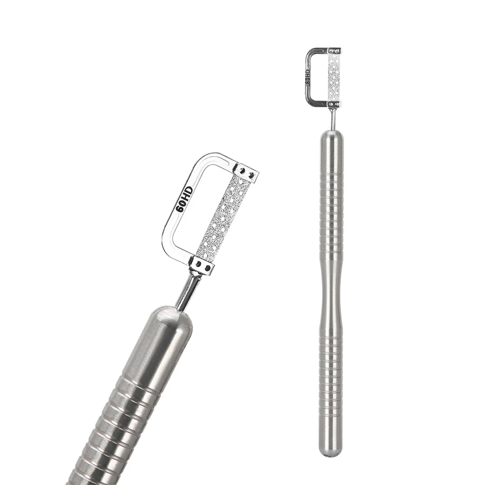 AZDENT Dental Kieferorthopädisches Interproximal-Emaille-Reduktions-Automatik-Streifenschneideset, doppelseitig, mit Maßbandgriff – Detail 4
