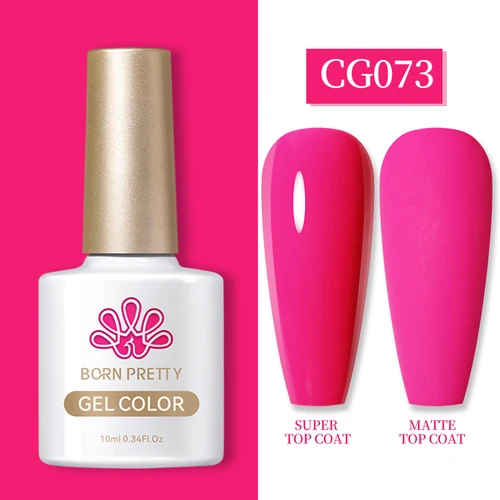 Imagen 2 del producto BORN PRETTY Neon Pink 10ml Esmalte de uñas en gel Nail Art Color & Party Series Gel de uñas Colorido Soak Off Esmalte de gel UV Todo para uñas