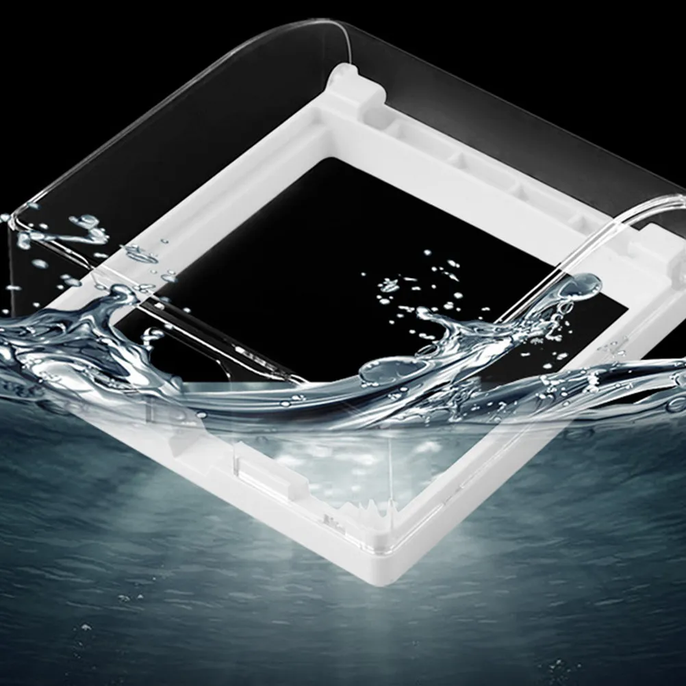 Picture 4: 1Pcs Waterproof Socket Case Transparent Durable Adhesive Wall Switch Cover Easy Install Bathroom Balcony Kitchen