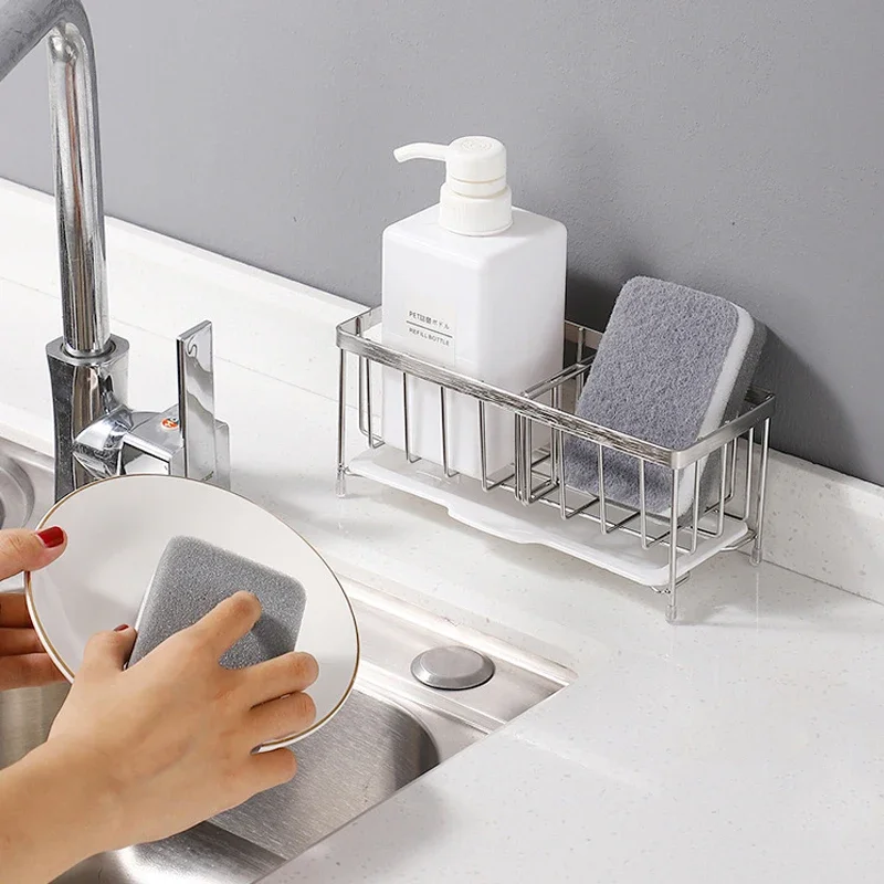 

Органайзер для кухонной раковины, антикоррозийный, для губок, мочалок, мыла, подставка для губок, держатель для губок для раковины