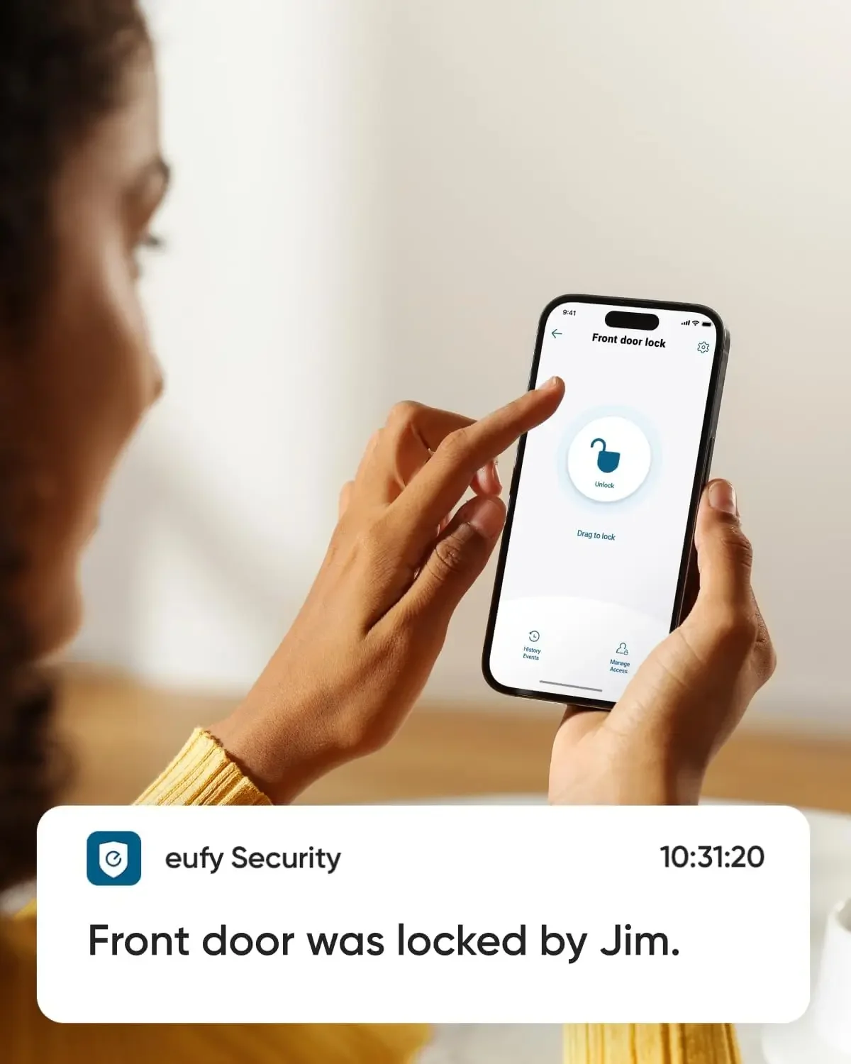 Sicherheits-Smart-Schloss, schlüsselloses Türschloss mit Fingerabdruck, integriertes WLAN, Smart-Schloss für die Haustür