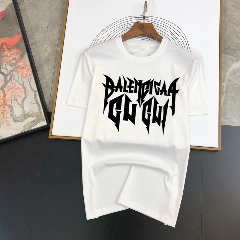 

Summer Fashion T-shirt for Men Y2K Tops Luxury Brand Letter Printing T-shirt Short Sleeve Tee Women Fashion Round Neck Tops