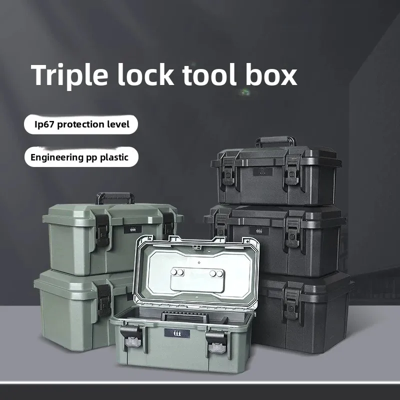 Comes with password lock, portable double-layer storage box, equipment, instrument, protective toolbox.