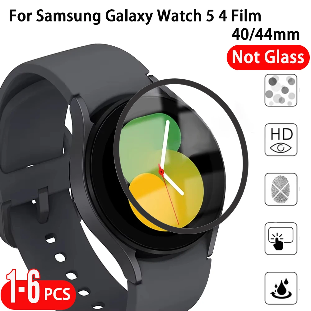 Schutz folie für Samsung Galaxy Watch 5 4 40mm 44mm Displays chutz folie Zubehör für Galaxy 5 4 Abdeckung gebogene Soft Edge Filme