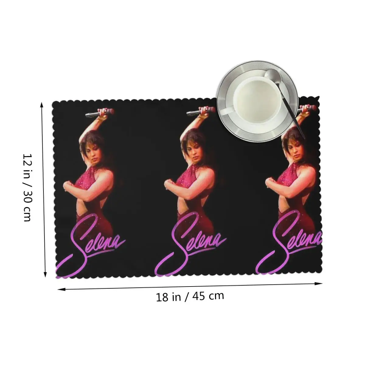 Popular Selena Quintanilla Singer Placemat Heat Resistant Plate Mat for Dining Table Bowl Coaster Super Absorbent Mats