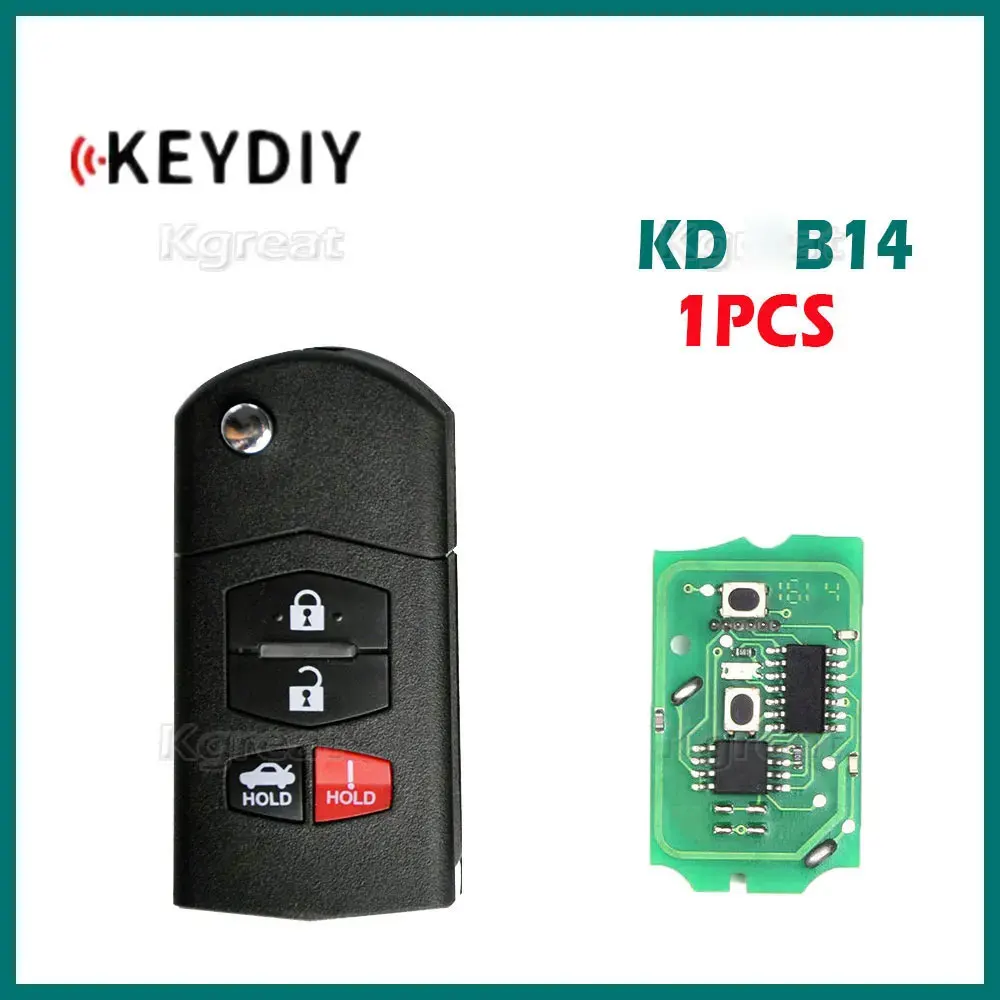 1 szt. KEYDIY KD B14 klucz zdalny 2/3/4butli kluczyk samochodowy z pilotem klucz zdalny do kluczyka samochodowego w stylu Mazda dla KD-X2