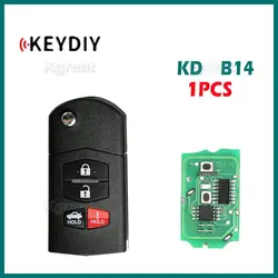 1 szt. KEYDIY KD B14 klucz zdalny 2/3/4butli kluczyk samochodowy z pilotem klucz zdalny do kluczyka samochodowego w stylu Mazda dla KD-X2 programatora Mini kluczyk KD900 KD