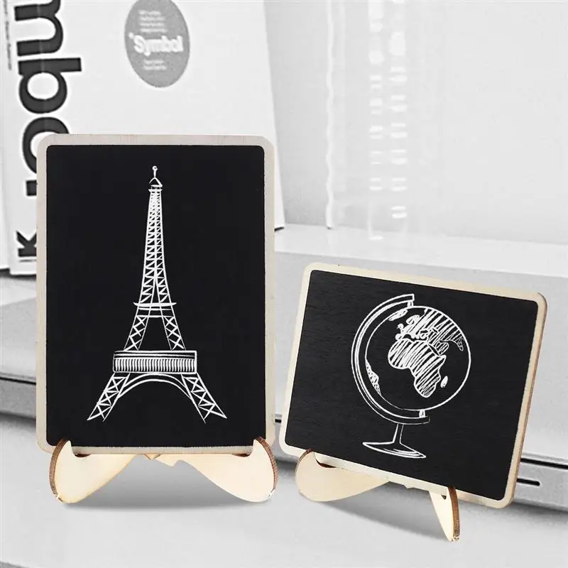 Mini Quadro Retangular Com Suporte, Quadro de Mensagens, Casamento, Dinner Party, Table Place Signs, 10Pcs