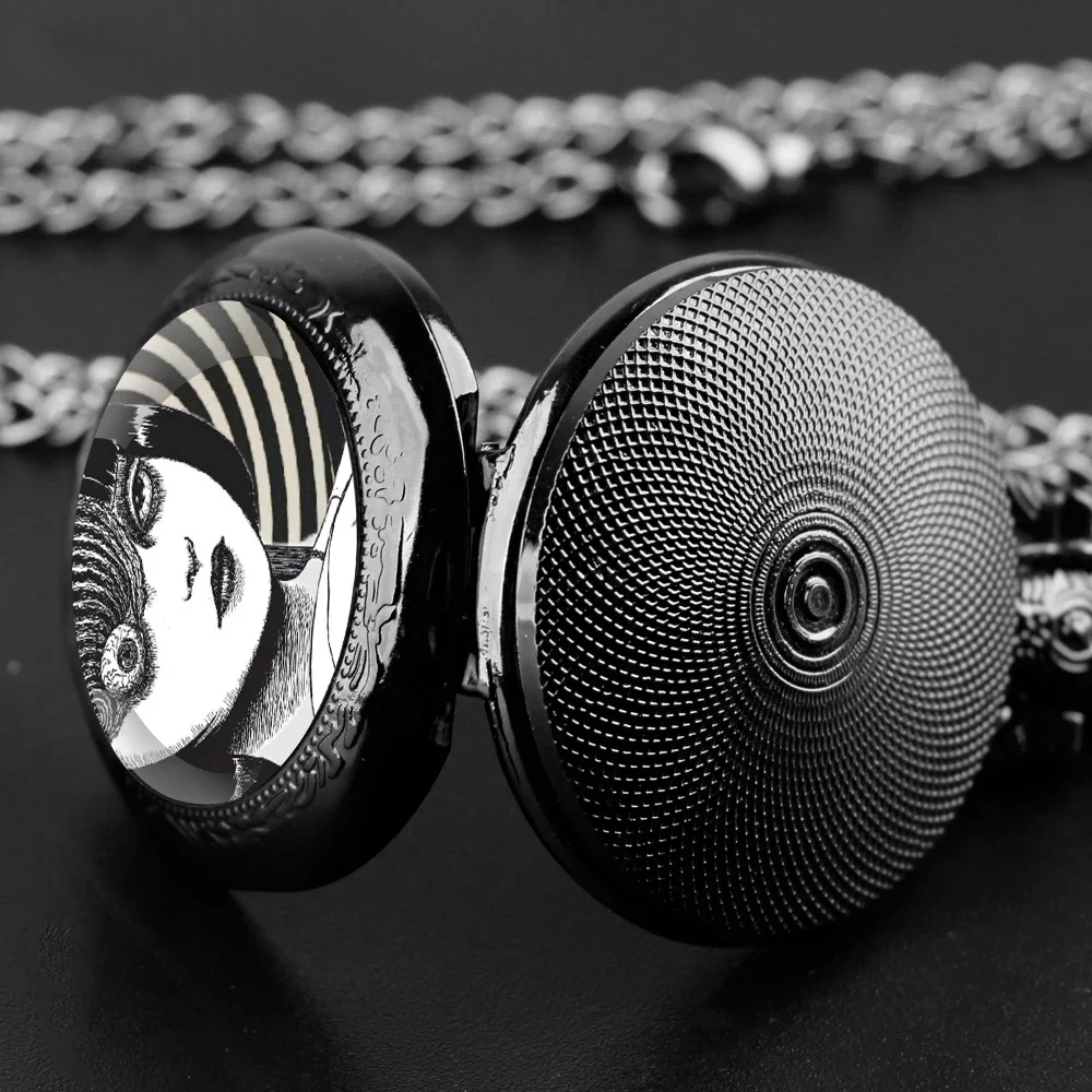 الرعب مانغا قلادة قبة ساعات الجيب الكوارتز خمر الرجال النساء الاطفال قلادة الإبداعية ساعة هدية Reloj دي Bolsillo #3