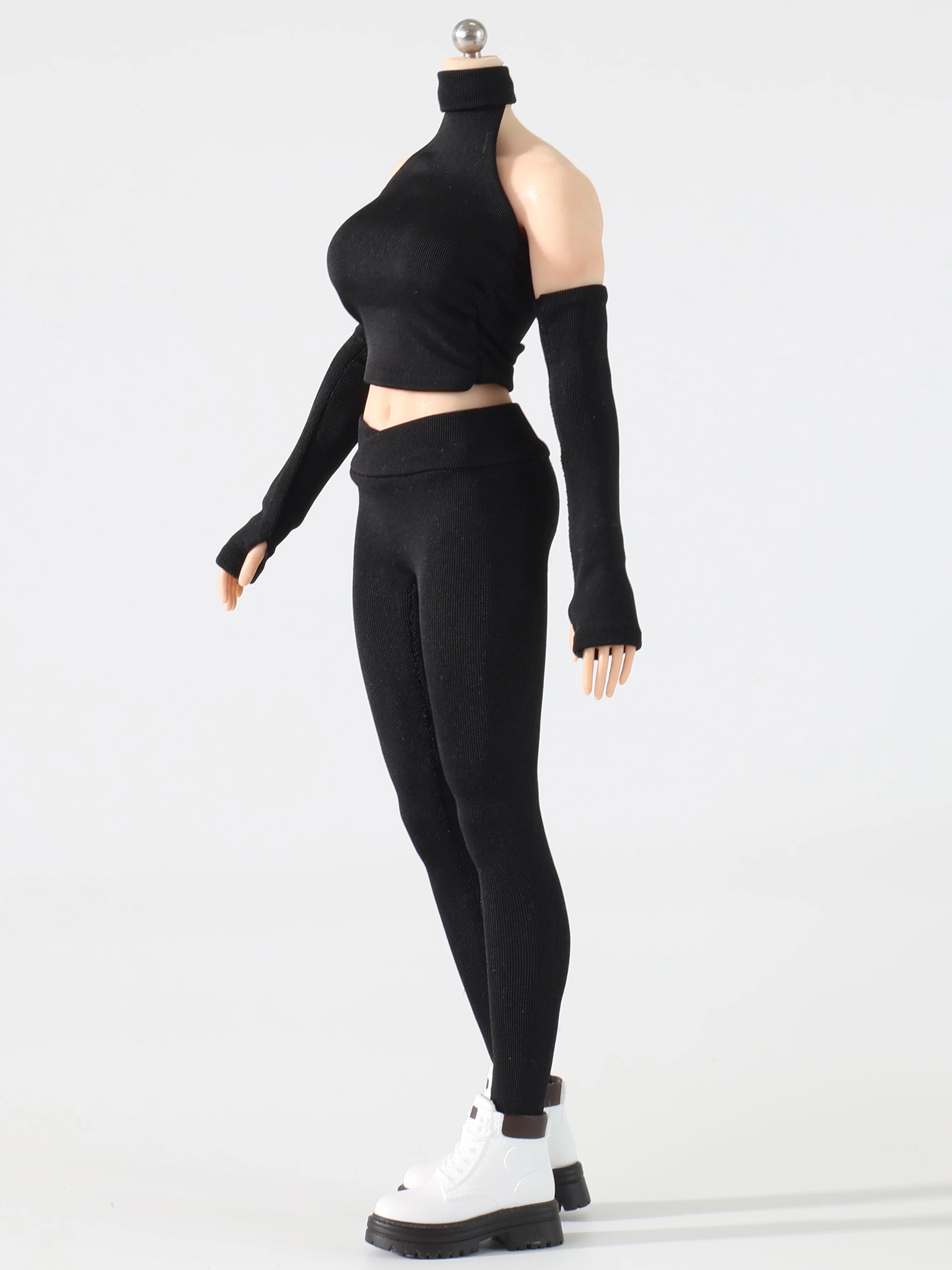 1/6 Maßstab Weibliches Yoga-Outfit-Set mit Kapuzenjacke, Kleidung, Zubehör für 12-Zoll-Weibliche Actionfiguren-Körper – Detail 4