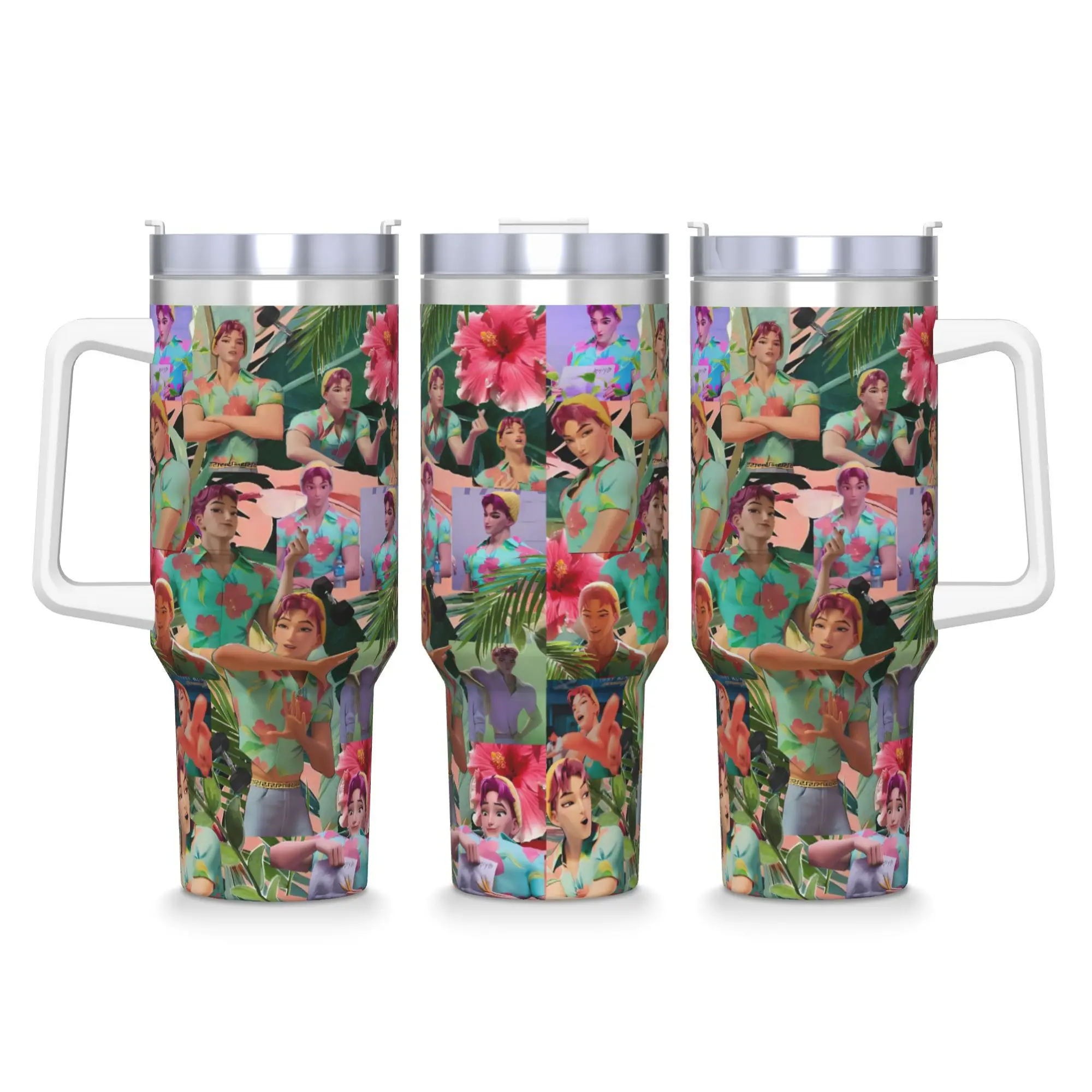 بهلوان من الفولاذ المقاوم للصدأ Kpop شيطان الصيادين Abs Saja Saja Boys كوب حراري محمول أكواب سيارة باردة وساخنة زجاجة مياه مطبوعة