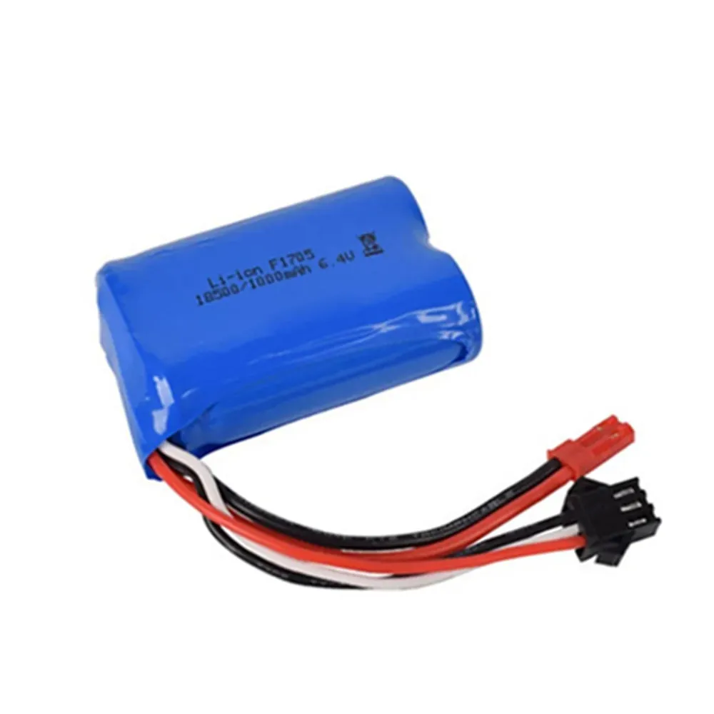 18500 6.4v 1000mAh Li-ion battery For wltoys A303 A313 A323 A333 1/12 RC car toys battery JST-2P plug