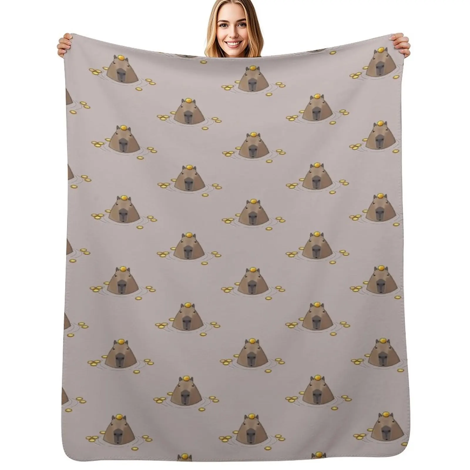 

Capybara Throw Blanket Thin Soft Blanket for Summer Night Sleeping