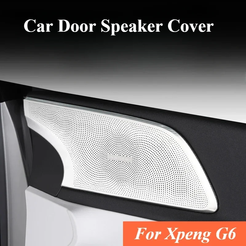 For Xpeng G6 Car Door Speaker Cover Modified Car Audio Decorative Protection Scratch-proof Cover Auto Accessories Interior