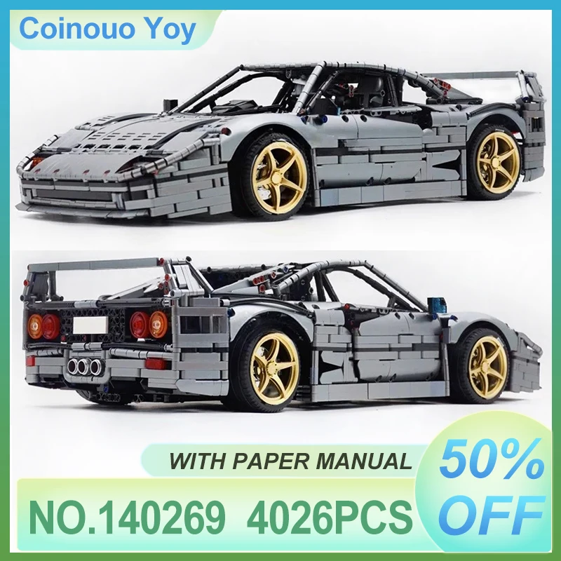 

New MOC-140269 Technical City Super Sports Vehicle 42143 Racing 1:8 Building Block Brick Puzzle DIY Toy Chrismas Gifts Adult Boy