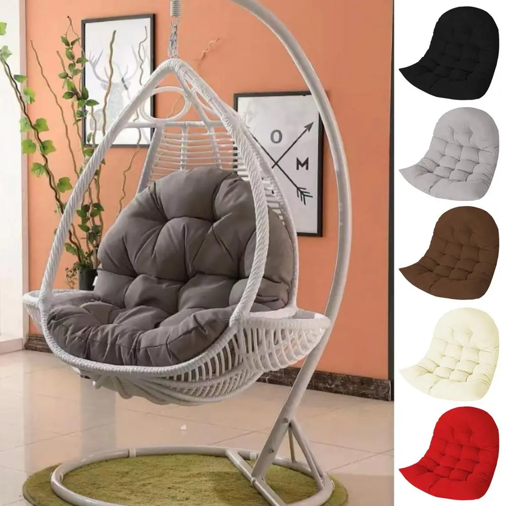 Hanging Chair Cushion Hanging Egg Chair Cushion Replacement with Washable Cover Thickened Outdoor Seat Mat Comfortable Garden