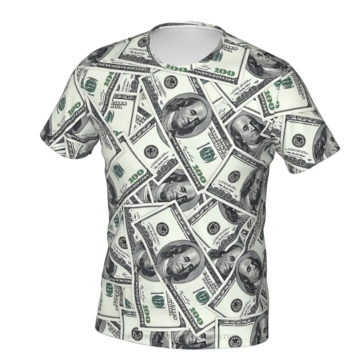 Giant Money Background 100 Dollar Bills 3D Print Polyester T-shirt Men Women Gym Short Sleeve TShirt Streetwear Oversized Tops