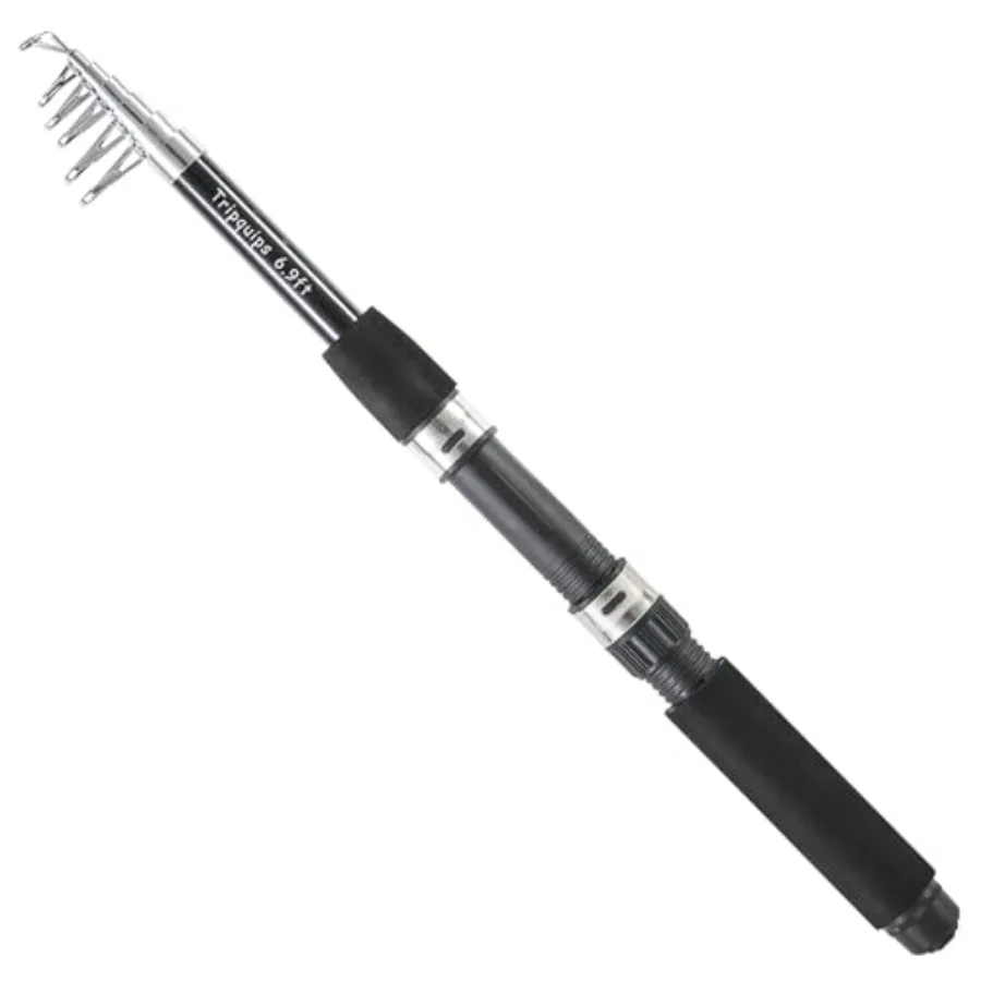 

6.9FT Telescopic Fishing Rod - Lightweight Spinning Fishing Pole for Freshwater and Saltwater Anglers