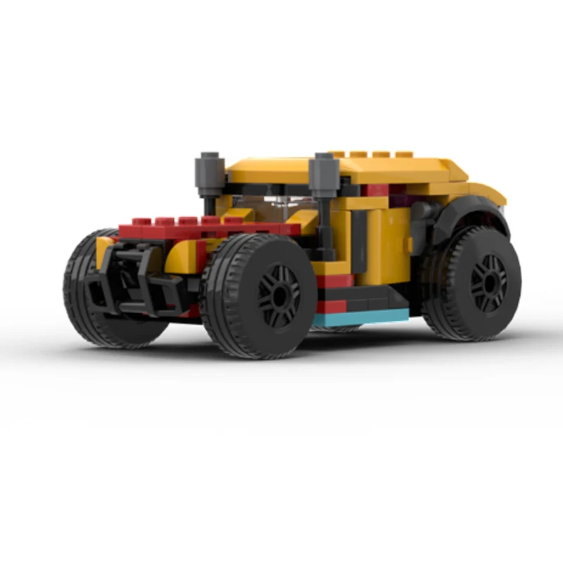 Speed Racing Car Model MOC Building Bricks American Retro Modified Car Modular Technology Children Holiday Gifts Assemble Toys