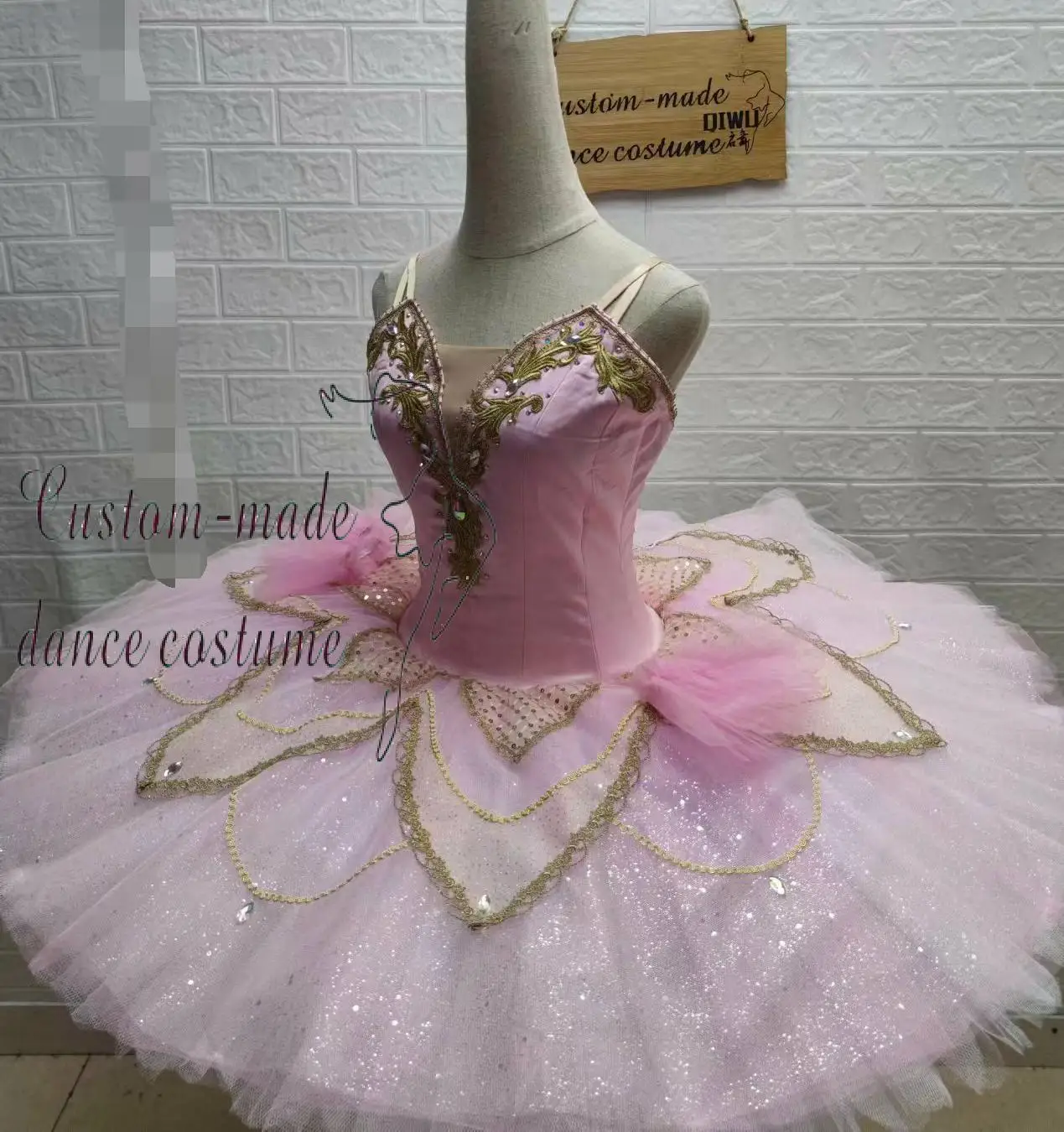 Professional high-end tutu adult and children tutu pink female performance skirt board skirt tutu competition performance custom