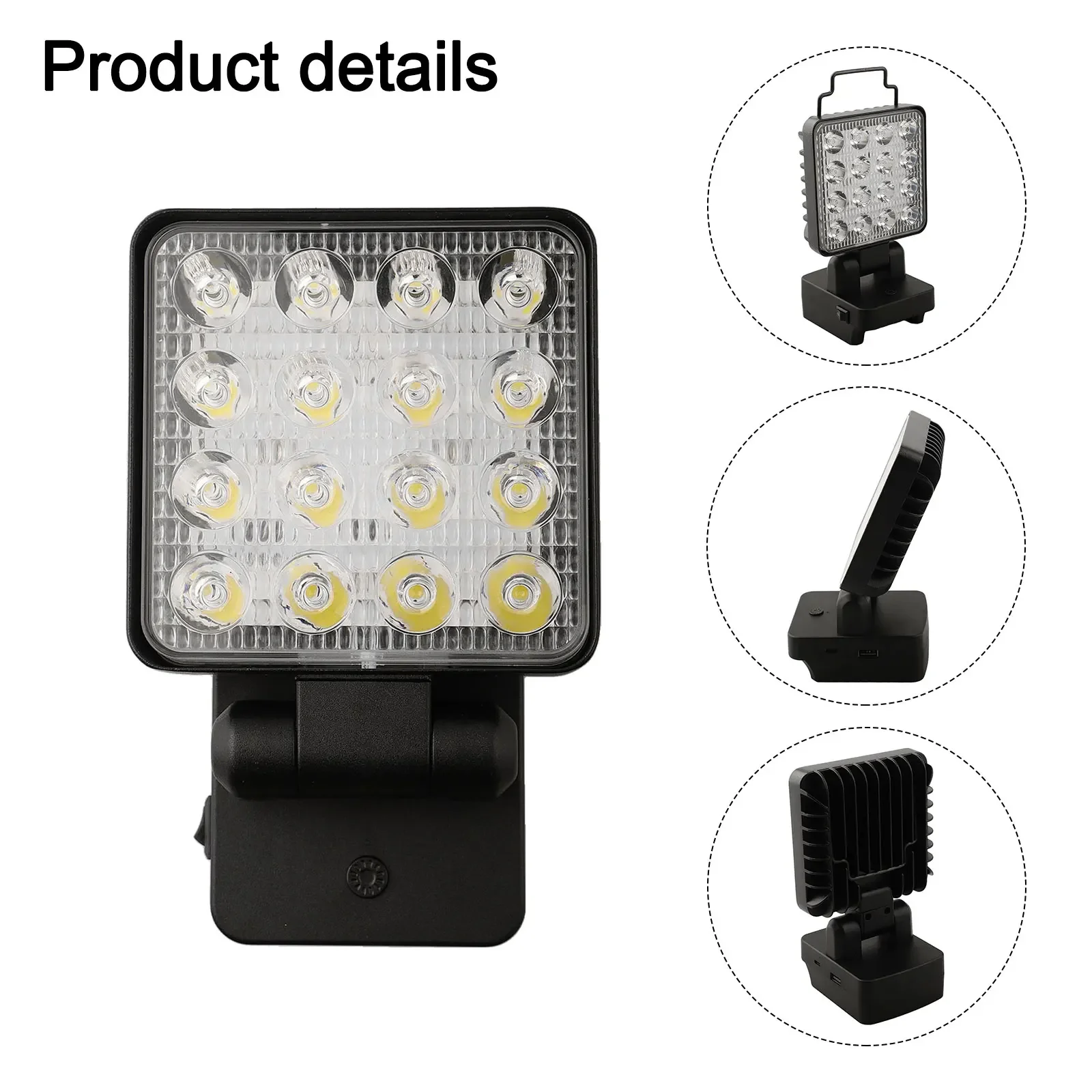 

Flexible Use Cordless LED Work Light Suitable for a Range of Applications Compatible with For BL1518 and Other 18V Models