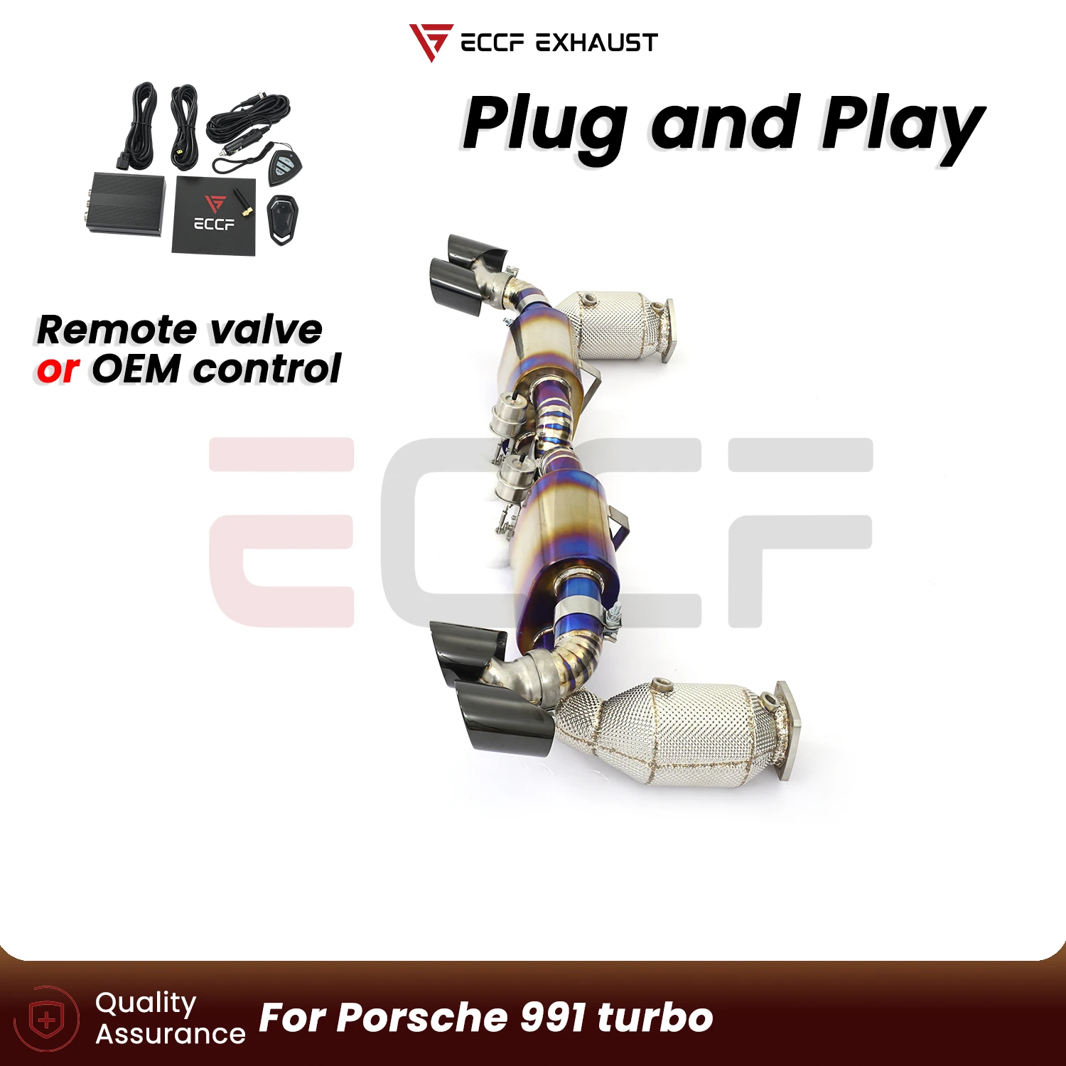 

Aggressive Exhaust Sound Titanium Complete exhaust system For Porsche 991 turbo Performance Upgrade Easy Installation