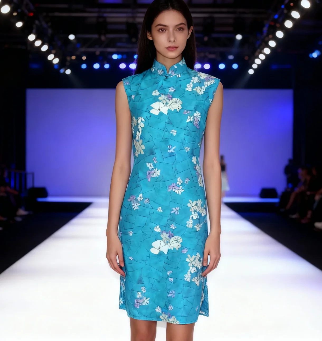 

Custom Designer Original Ramie Fabric, Exclusive Vintage Floral Digital Print for Women's Fashion Clothing and Sewing Material