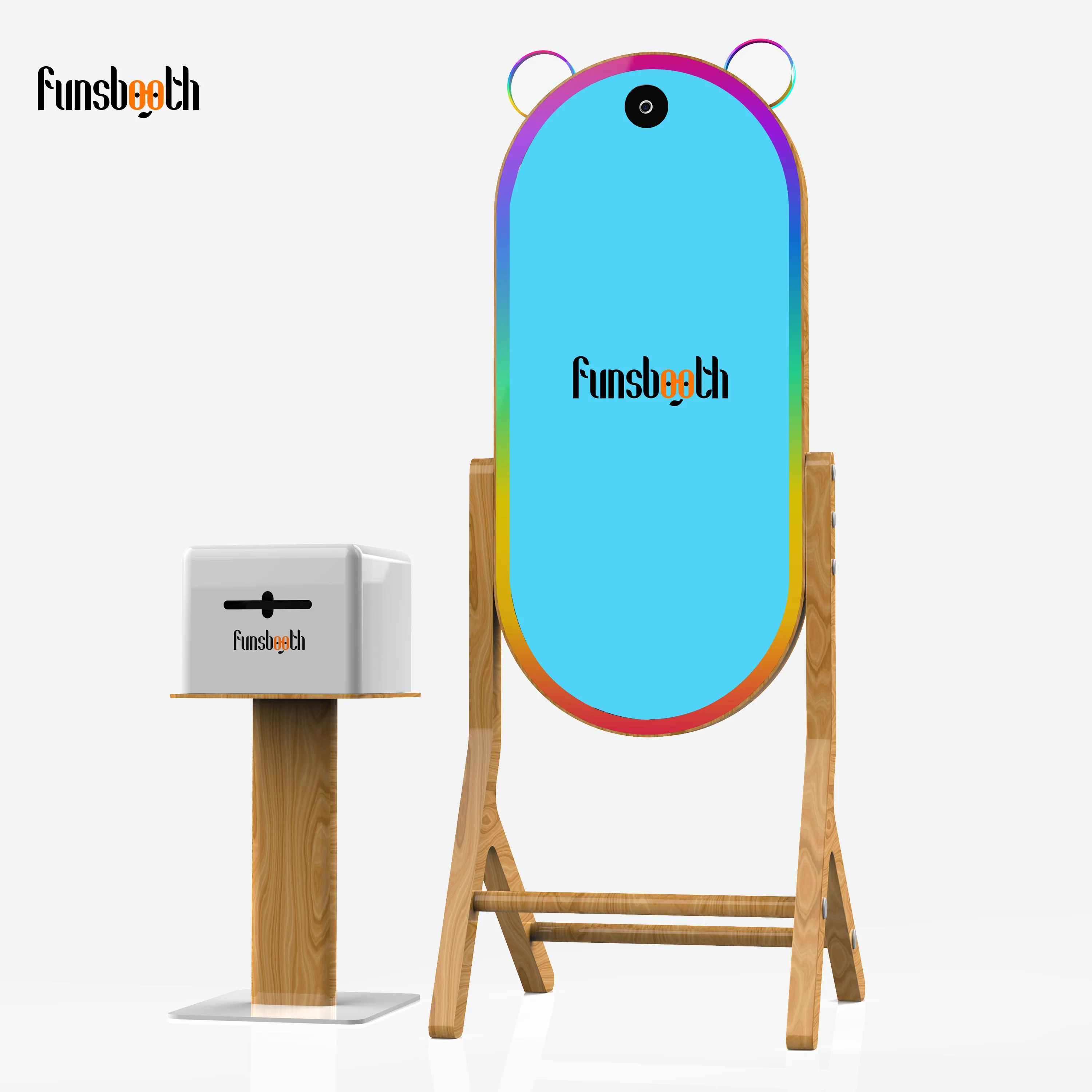 Newest Mirror Photo Booth Selfie Led Frame Portable Touch Screen Magic Mirror PhotoBooth Machine With 43 Inch Touch Screen