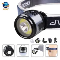 4 IN 1 Mini Multifunction XPG+COB Headlamp Rechargeable USB C Cap Clip With Strong Magnet Headlight For Outdoor Fishing Camping