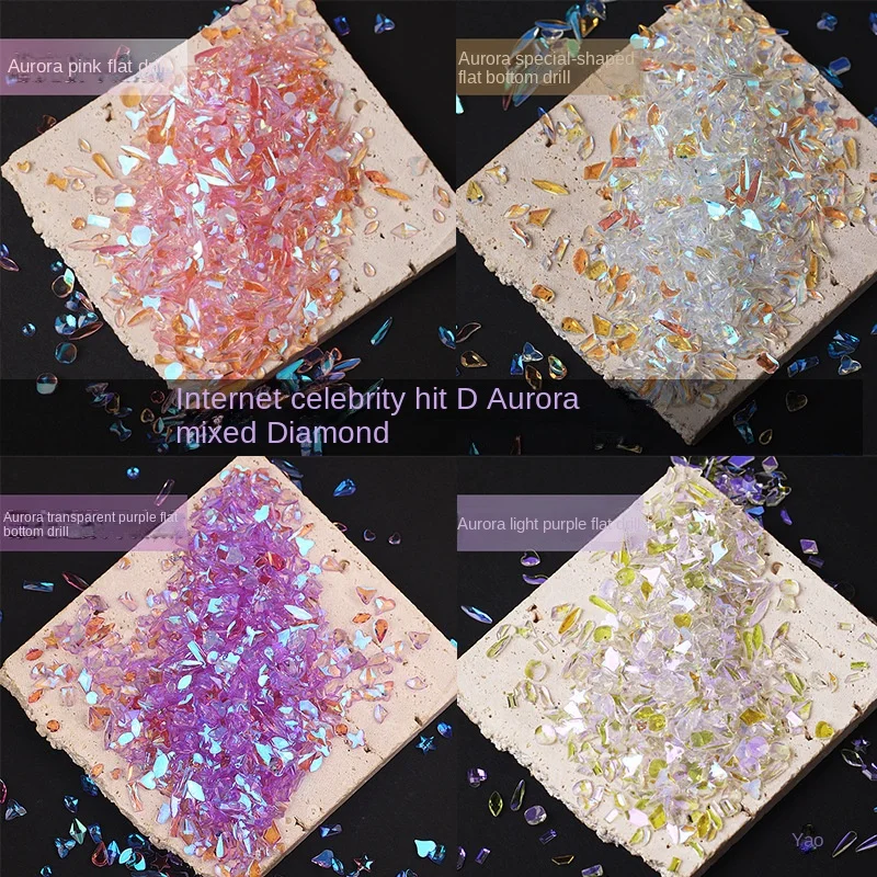 

Mixed Size Warm Sprite Mini Small Aurora Diamond Nail Enhancer Diamond Abnormality Diamond Nail Super Flash Water Diamond Jewelr