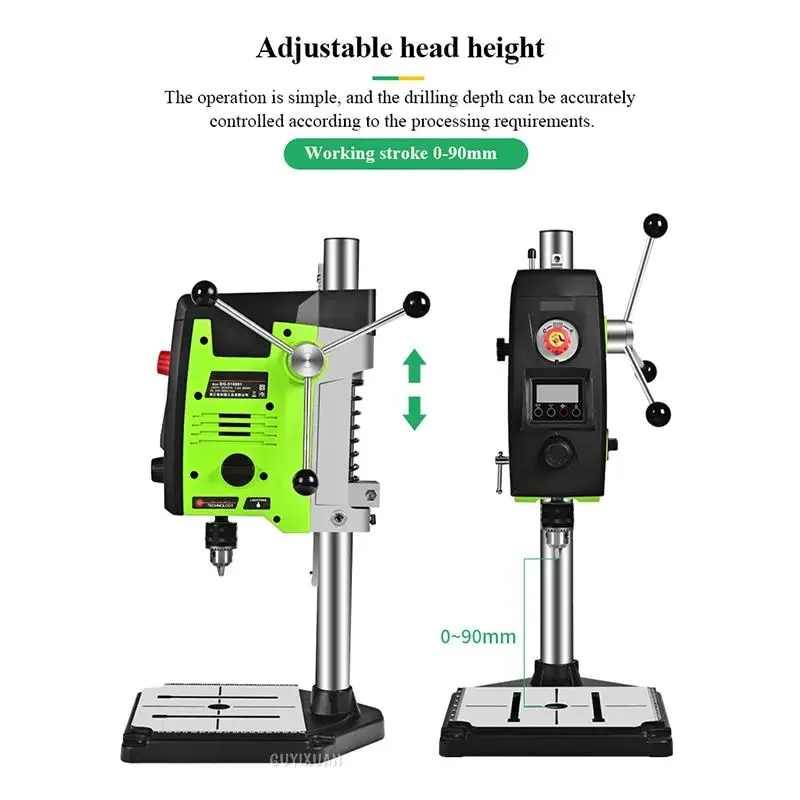 Digital Desktop Drilling Machine Aluminum Alloy  Portable Multi-function High-precision Drilling And Milling Machine With LED