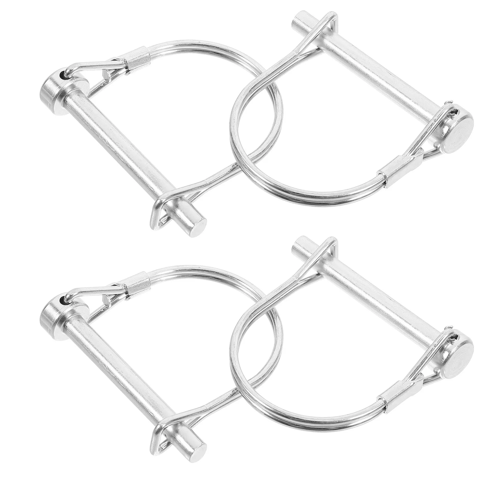 Фото Комплект из 4 прочных фиксаторов для прицепа, круглые проволочные зажимы M6x50мм, надежные стопорные шпильки для прицепов, замки безопасности для прицепов, для газонов, ферм и садов