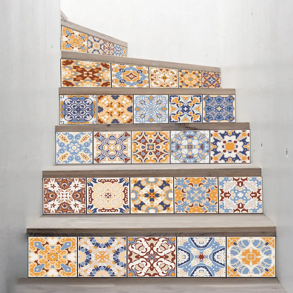 

PVC self-adhesive stair decoration stickers, self-adhesive stair stickers for home decoration (6 sheets/set)