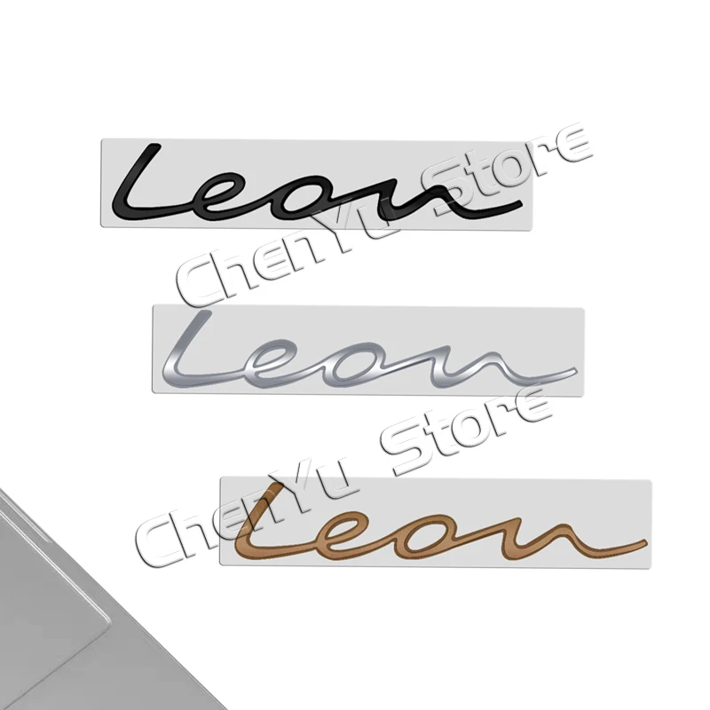 For New Leon Letter Emblem MK2 MK3 MK4 MK5 MK6 3D Decals Sticker Rear Trunk Badge Logo Copper Color Metal Accessories