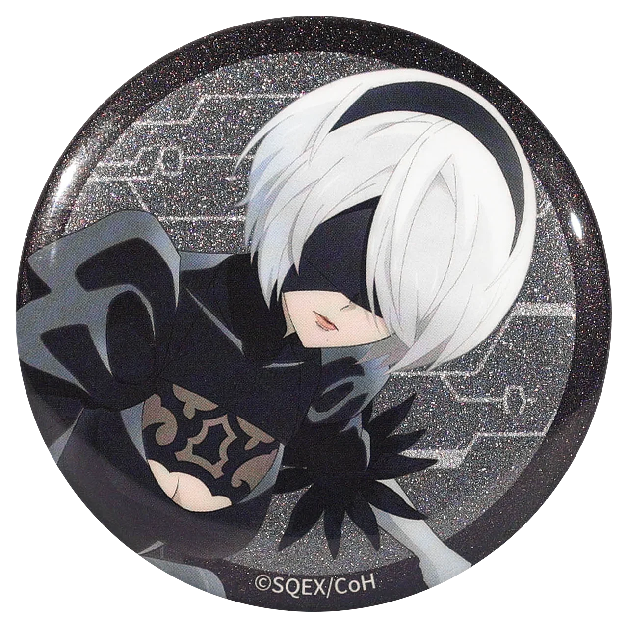 Gioco 58mm NieR Automata YoRHa No. Spilla in banda stagnata SPTE con distintivo per COSTUME cosplay di 2 tipi B S ﻿   Prop Gilf