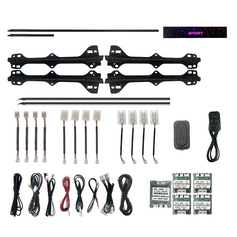 مازدا 3Axela 2020-2022 السيارات LED جو مصباح 64 لون LED قطاع جديد 12 فولت البيئة ضوء مجموعة زر التحكم المقابض الزخرفية