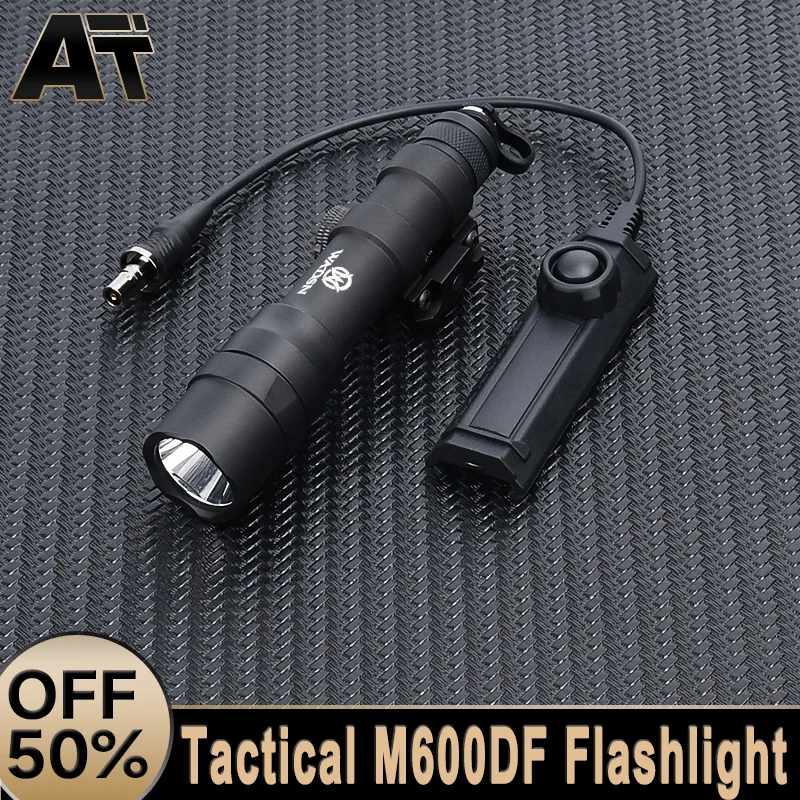 WADSN Tactical M600 M600DF Flashlight Hight Power 1400lumens LED Light For 20mm Rail Hunting Weapon Airsoft Scout Accessories