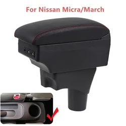 For Nissan March Micra K13 MK4 IV 2010-2022 For Nissan Sunny Car Armrest Box Central Content Storage 2011 2012 2013 2014 2015