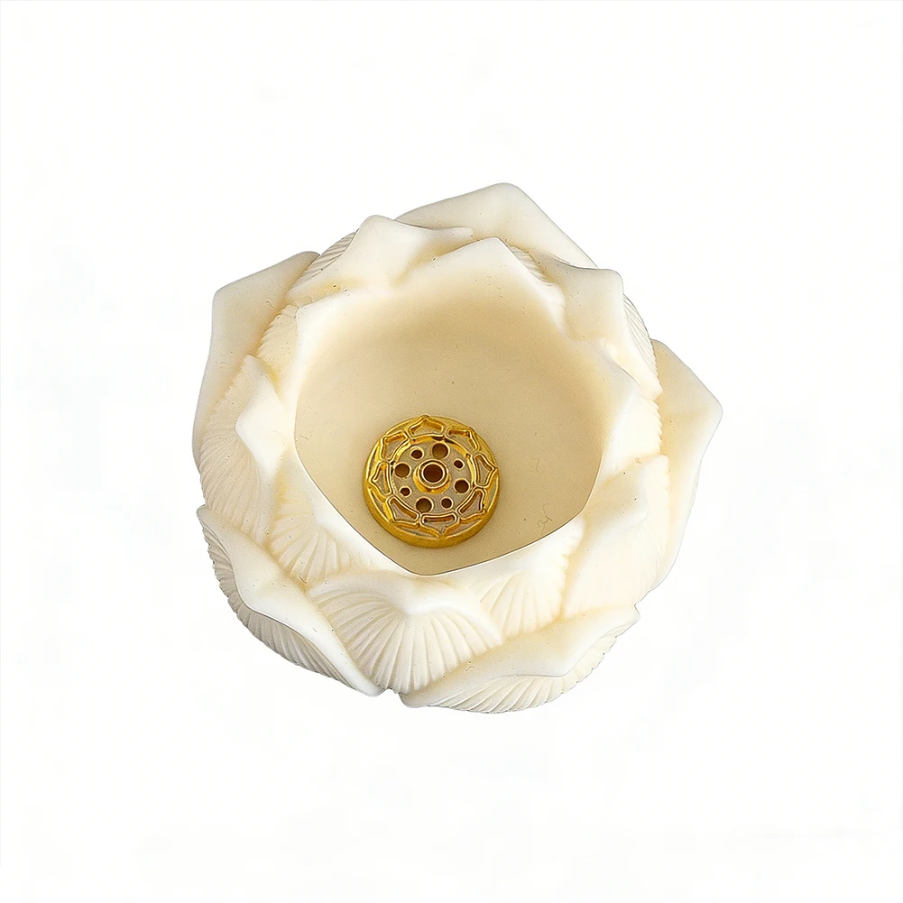 Tagua Nut Lotus Incense Holder Ivorynut Carving Incense Stick Burner Tray Ash Cather Display Base Spa Yoga Meditation Home Decor view 4