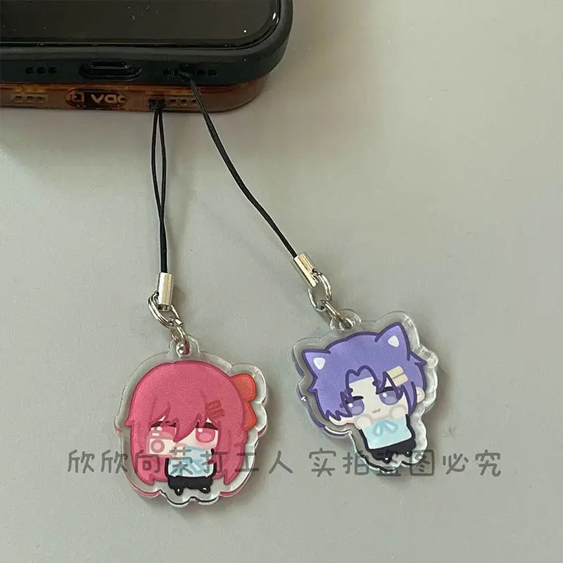 Blue Lock Child Series Mobile Phone Lanyard Michael Kaiser Acrylic Pendant Phone Case Decor Kawaii Nagi Seishiro Straps Hanging