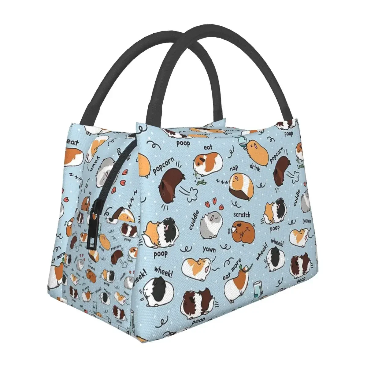 Guinea Pig Daily To-Do List Lunch Bags Insulated Bento Box Waterproof Lunch Tote Cooler Thermal Bag for Woman Kids Travel