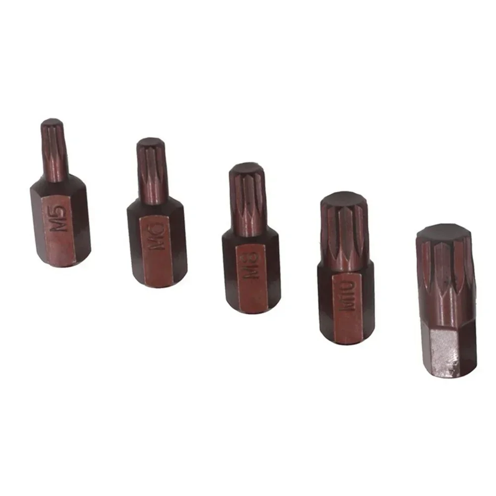 Punta de destornillador de estrella de 30mm, vástago hexagonal de 10mm, puntas de destornillador magnético para cabeza de destornillador de impacto,