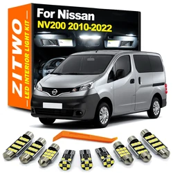 ZITWO 9Pcs Canbus LED Interior Dome Light Kit For Nissan NV200 2010 2011 2012- 2017 2018 2019 2020 2021 2022 License Plate Lamp