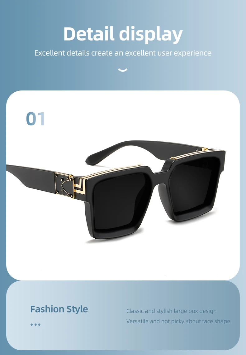 LOERHUNAR Marke Design Luxus Platz Myopie Sonnenbrille Männer Frauen Fashion Shades UV400 Vintage Optische Brillen – Detail 1