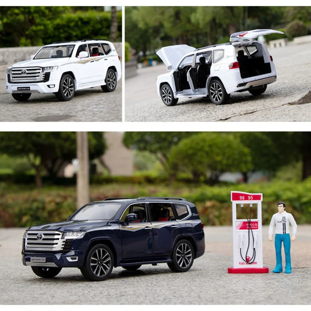 1:24 لاند كروزر LC300 سبيكة نموذج سيارة Diecasts صب المعادن ضوء الصوت سيارة للأطفال ألعاب السيارات F511 دييكاست سبيكة #5