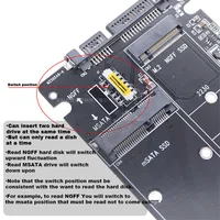 M.2 Converting Solid-state SSD to Sata3 External Hard Disk Box Ngff Msata to Serial Port Conversion Card Dual-use Two-in-One 3