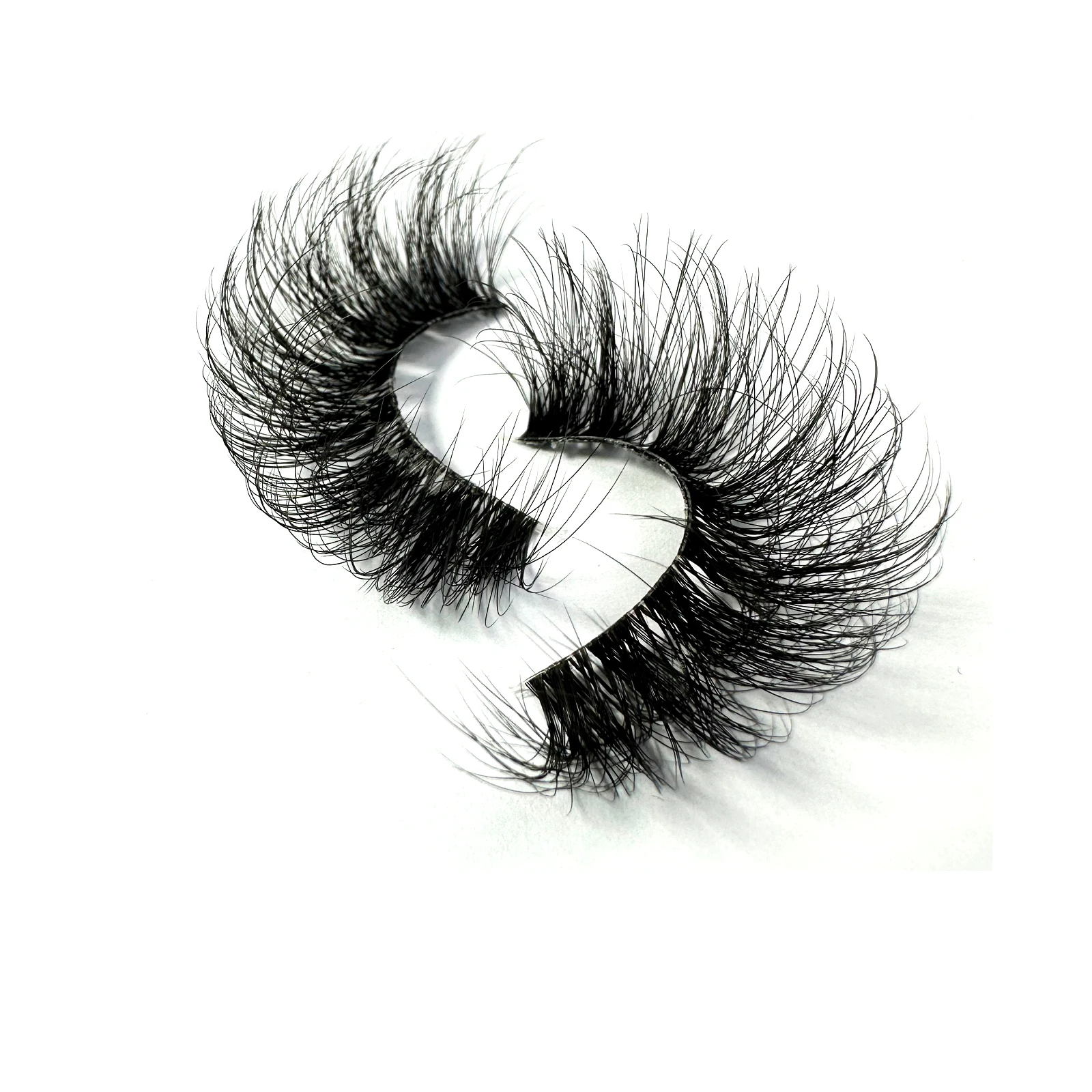 10 paia 25mm lunghi ciglia di visone fascia trasparente ciglia incrociate fascia trasparente ciglia finte fatte a mano ciglia drammatiche Upp